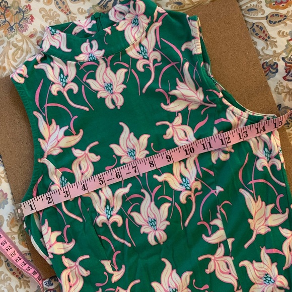 ME+EM Sleeveless Floral Belted Maxi Dress Green Size 4 - Picture 13 of 13